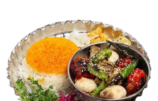 کاسه کباب با برنج